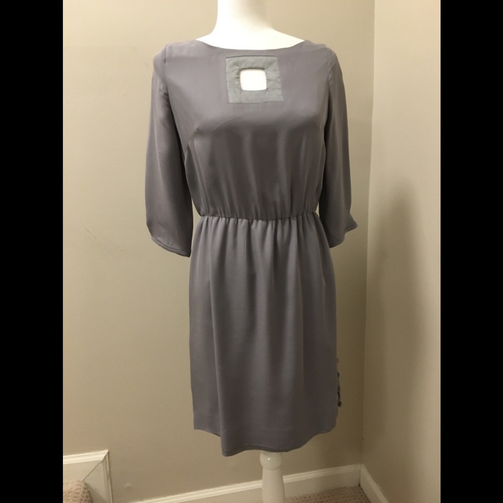 By Smith 100% silk grey dress/tunic